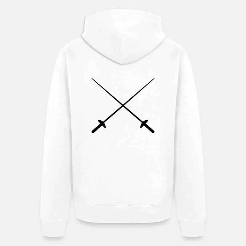 Escrime, épée - Veste à capuche bio Premium Unisexe - blanc
