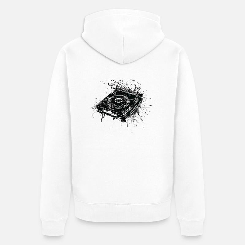 CDJ 1000 Graffiti DJ - Unisex Premium Bio Zip Hoodie - Weiß