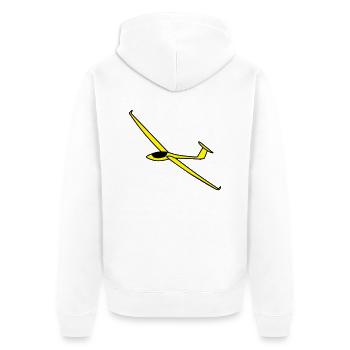 segelflugzeug asw27 - Unisex Premium Bio Zip Hoodie - Weiß - Hinten - Thijin (182cm)