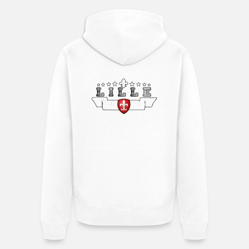 Lille - Veste à capuche bio Premium Unisexe - blanc