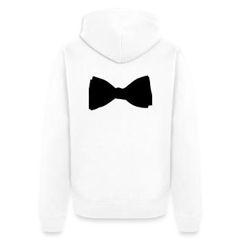 Fliege - Unisex Premium Bio Zip Hoodie - Weiß - Hinten - Thijin (182cm)