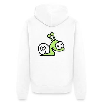 escargot drôle - Veste à capuche bio Premium Unisexe - blanc - Dos - Thijin (182cm)