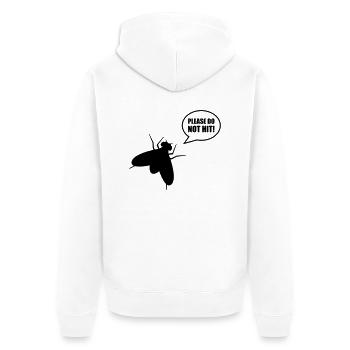 lease_do_not_hit__f1 - Unisex Premium Organic Zip Hoodie - white - Back - Thijin (182cm)
