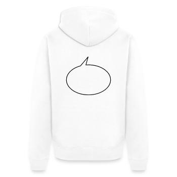 Sprechblase rund klein 2c - Veste à capuche bio Premium Unisexe - blanc - Dos - Thijin (182cm)