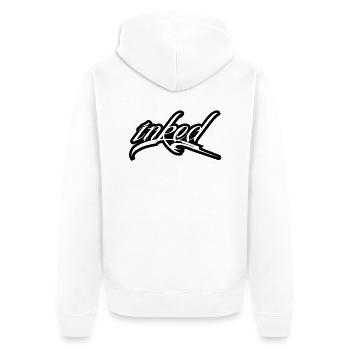 tattoo - Unisex Premium Bio Zip Hoodie - Weiß - Hinten - Thijin (182cm)