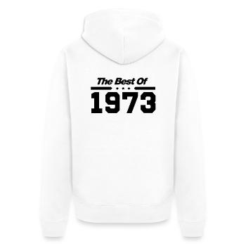The best of 1973 - Unisex Premium Bio Zip Hoodie - Weiß - Hinten - Thijin (182cm)
