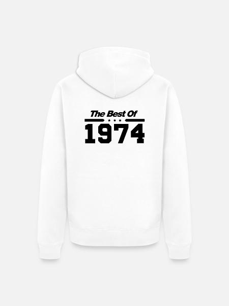 The best of 1974 - Unisex Premium Bio Zip Hoodie - Weiß