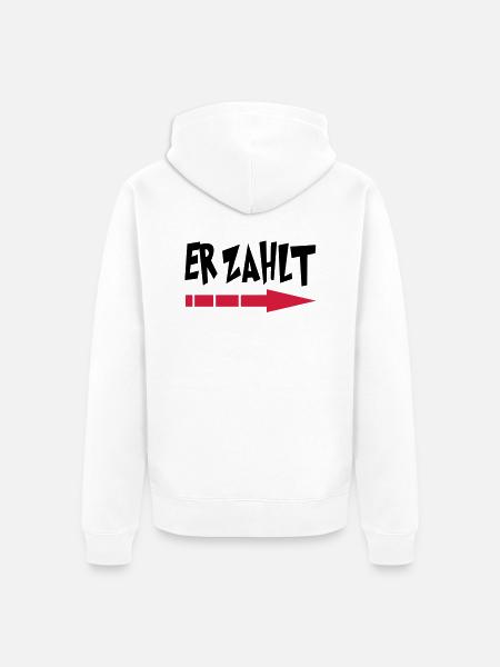 er_zahlt - Veste à capuche bio Premium Unisexe - blanc