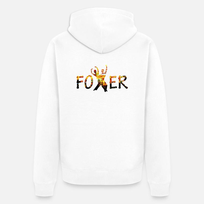 discofoxer - Unisex Premium Bio Zip Hoodie - Weiß