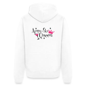 Apres Ski Queen - Unisex Premium Organic Zip Hoodie - white - Back - Thijin (182cm)