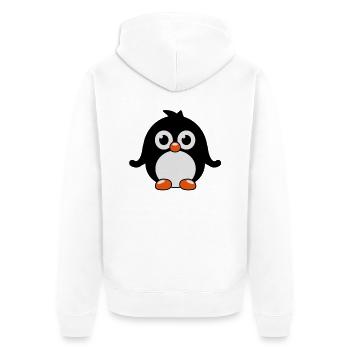 pinguin_1_f3 - Veste à capuche bio Premium Unisexe - blanc - Dos - Thijin (182cm)