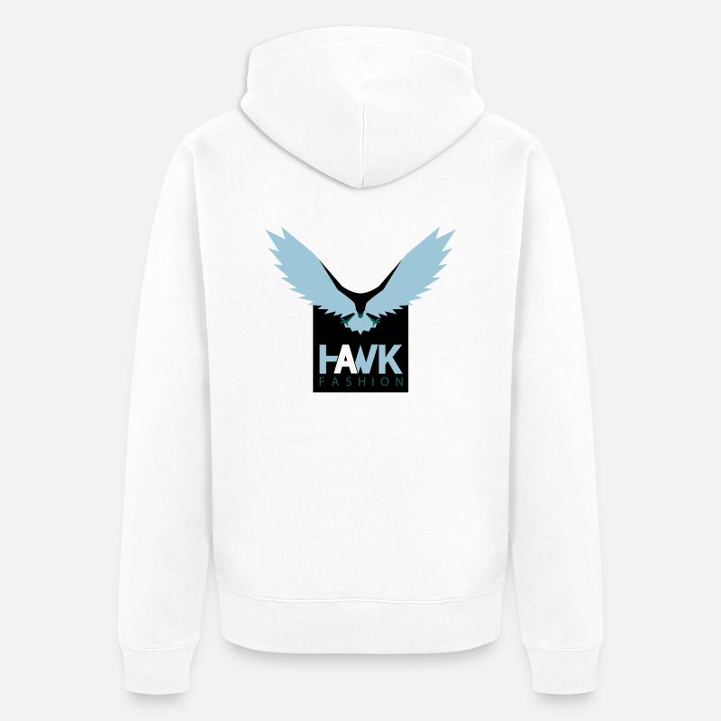 HAWK - Veste à capuche bio Premium Unisexe - blanc