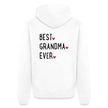 Granny - Unisex Premium Organic Zip Hoodie - white - Back - Thijin (182cm)