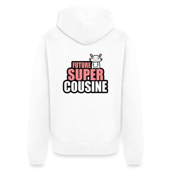 future super cousine - Veste à capuche bio Premium Unisexe - blanc - Dos - Thijin (182cm)