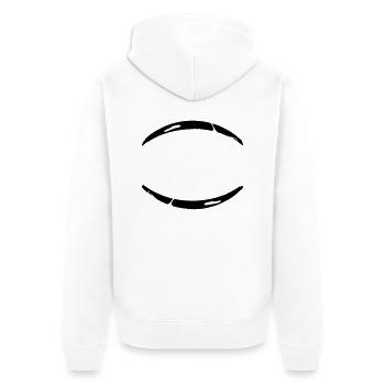 2 Graffiti brushstroke bow lines - Unisex Premium Organic Zip Hoodie - white - Back - Thijin (182cm)