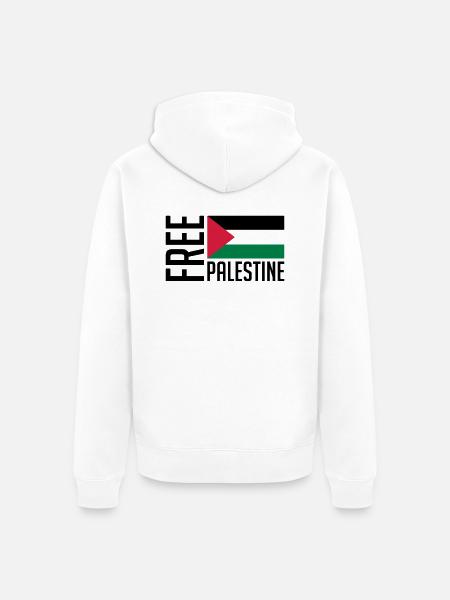 free_palestine_pa3 - Unisex Premium Bio Zip Hoodie - Weiß