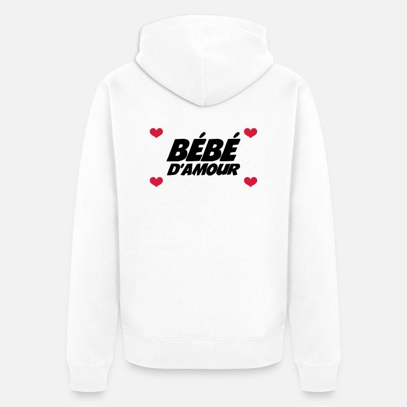 Bébé d'Amour - Veste à capuche bio Premium Unisexe - blanc