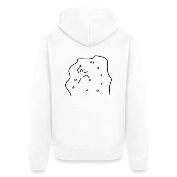 klettern in halle - Unisex Premium Bio Zip Hoodie - Weiß - Hinten - Thijin (182cm)