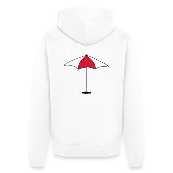 parasol parasol protection soleil plage mer - Veste à capuche bio Premium Unisexe - blanc - Dos - Thijin (182cm)