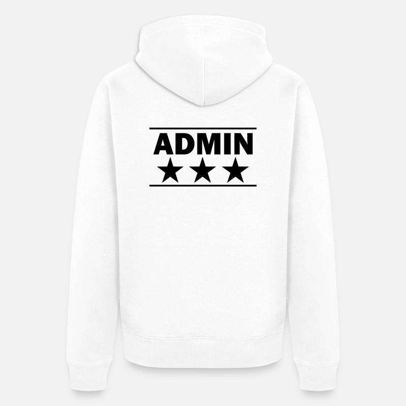 admin - Unisex Premium Bio Zip Hoodie - Weiß