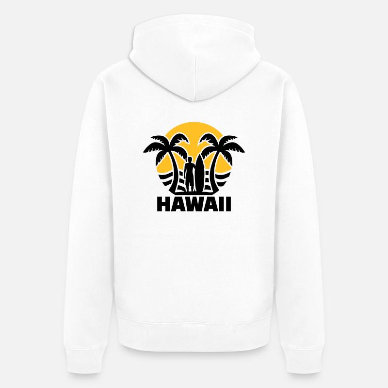 Hawaii - Veste à capuche bio Premium Unisexe - blanc