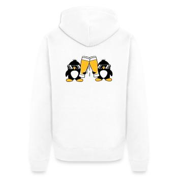 penguin toast team friends sunglasses party - Unisex Premium Organic Zip Hoodie - white - Back - Thijin (182cm)