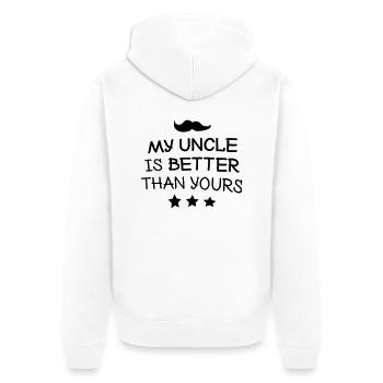 My Uncle mon oncle - Veste à capuche bio Premium Unisexe - blanc - Dos - Thijin (182cm)