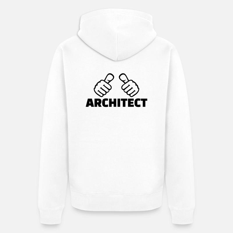 Architecte - Veste à capuche bio Premium Unisexe - blanc