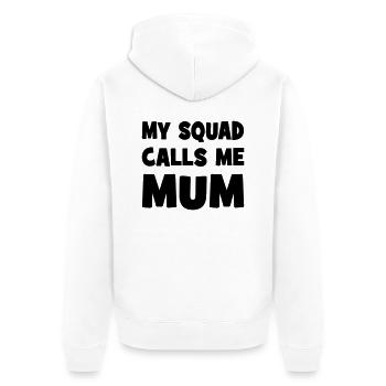 mummy - Unisex Premium Organic Zip Hoodie - white - Back - Thijin (182cm)