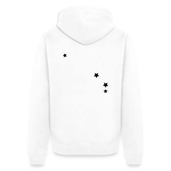 Sternbild Widder - Unisex Premium Bio Zip Hoodie - Weiß - Hinten - Thijin (182cm)
