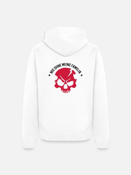 familia totenkopf - Unisex Premium Bio Zip Hoodie - Weiß