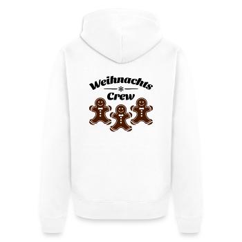 weihnachts crew lebkuchenmann - Unisex Premium Bio Zip Hoodie - Weiß - Hinten - Thijin (182cm)