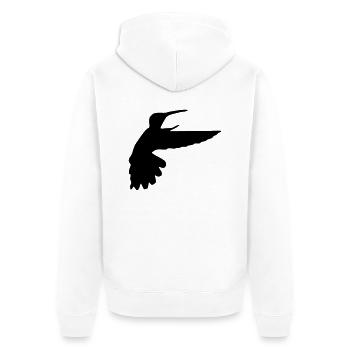 kolibri vogel - Unisex Premium Bio Zip Hoodie - Weiß - Hinten - Thijin (182cm)