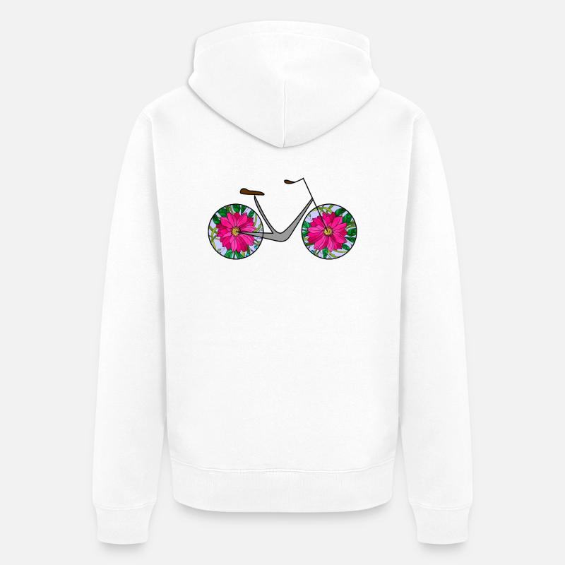 Bicyclette - Veste à capuche bio Premium Unisexe - blanc