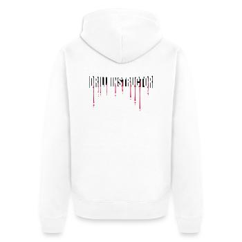 Blut Drill Instructor - Unisex Premium Bio Zip Hoodie - Weiß - Hinten - Thijin (182cm)