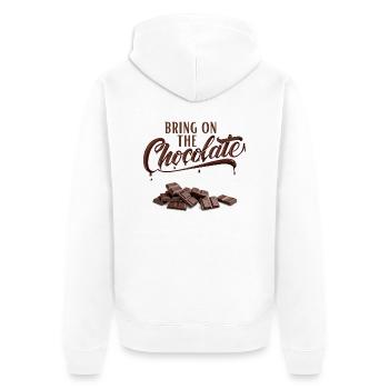 Bring on the Chocolate - Schokoliebe - Unisex Premium Organic Zip Hoodie - white - Back - Thijin (182cm)