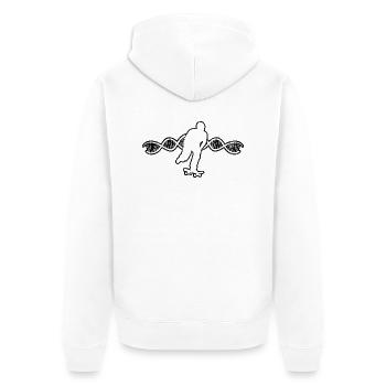 Skateboarding Skateboard Skater Skaten Skate-Fan - Unisex Premium Bio Zip Hoodie - Weiß - Hinten - Thijin (182cm)