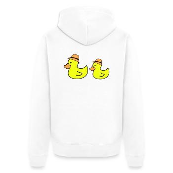 Chapeau de canard - Veste à capuche bio Premium Unisexe - blanc - Dos - Thijin (182cm)