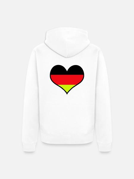 Germany Deutschland - Unisex Premium Organic Zip Hoodie - white