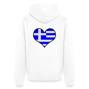 hellas grèce grèce - Veste à capuche bio Premium Unisexe - blanc - Dos - Thijin (182cm)