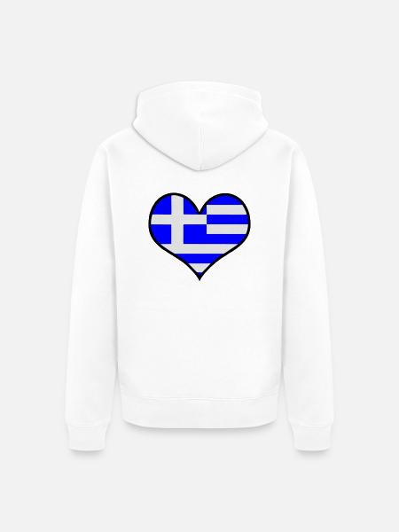 hellas grèce grèce - Veste à capuche bio Premium Unisexe - blanc