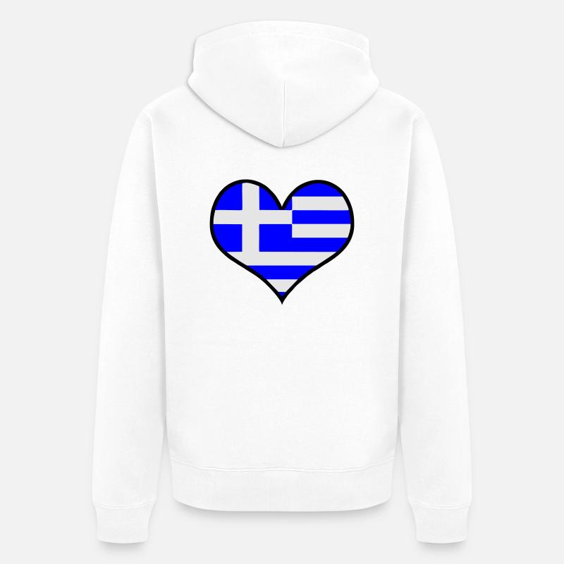 hellas grèce grèce - Veste à capuche bio Premium Unisexe - blanc