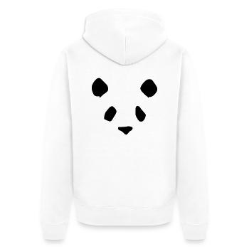 PANDABÄR PANDA - Unisex Premium Bio Zip Hoodie - Weiß - Hinten - Thijin (182cm)