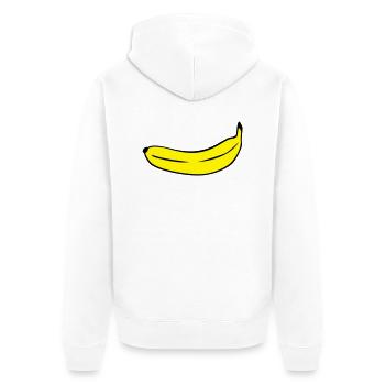 Banane - Unisex Premium Bio Zip Hoodie - Weiß - Hinten - Thijin (182cm)