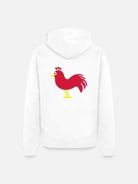 hahn_f3 - Unisex Premium Organic Zip Hoodie - white