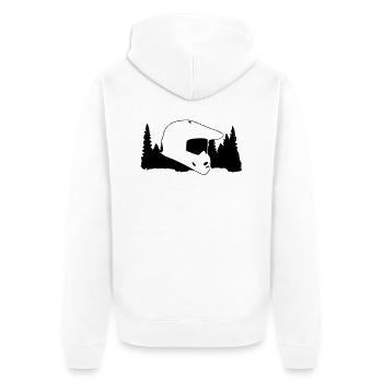 Offroad - Unisex Premium Bio Zip Hoodie - Weiß - Hinten - Thijin (182cm)