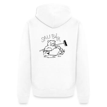Saubär - Veste à capuche bio Premium Unisexe - blanc - Dos - Thijin (182cm)