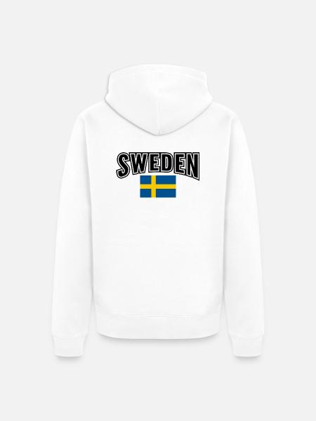 Schweden - Unisex Premium Bio Zip Hoodie - Weiß