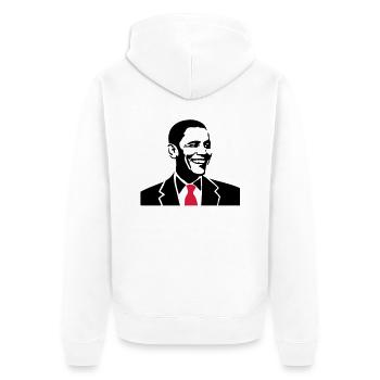 president Obama americain usa united - Veste à capuche bio Premium Unisexe - blanc - Dos - Thijin (182cm)