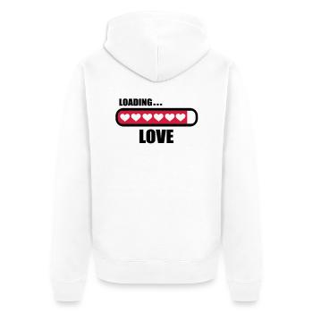 Amour loading - Veste à capuche bio Premium Unisexe - blanc - Dos - Thijin (182cm)